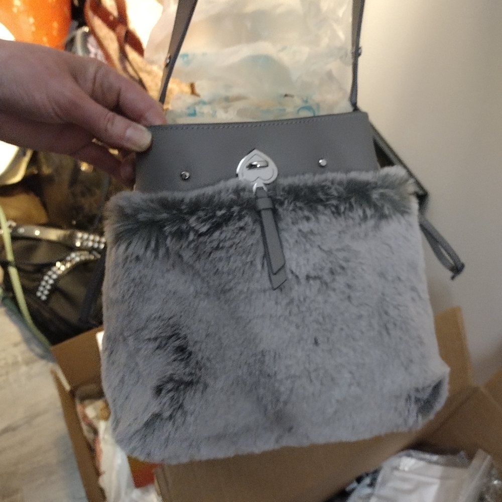 Like New Kate Spade Marti Fur Bucket Bag